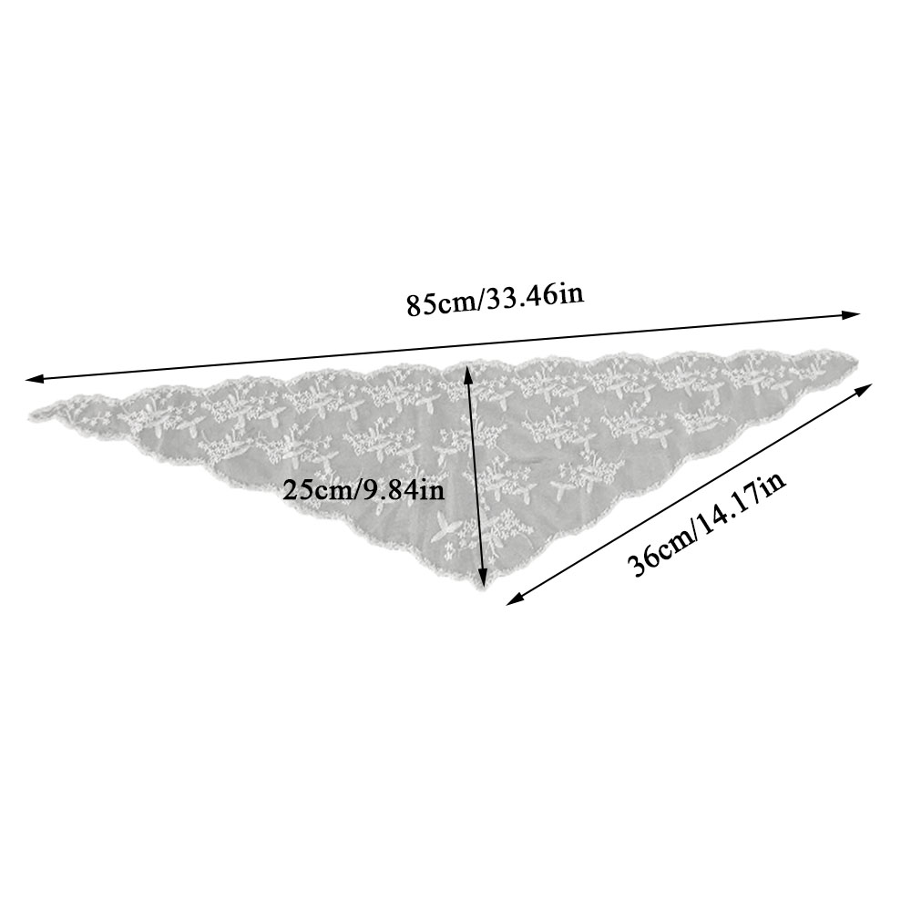 Retro Kanten Bandana Hoofdband Wit Geweven Bloemenprint Haarsjaal Bohemen Driehoek Hoofddoek Hoed Zoete Hoofddoek Haaraccessoires