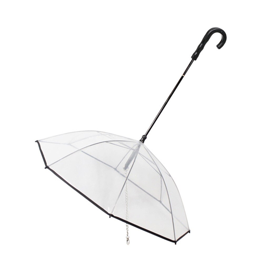 Parapluie pour chien de compagnie avec laisse | Transparent, pliable, pour chiot, pour petits chiens, chiots, Protection contre la pluie