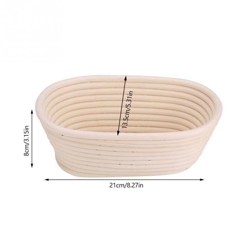 Bread Fermentation Rattan Basket 4 Sizes Pastry Proving Basket Banneton Brotform Rattan Proofing Food Container Storage: 21x14x8cm