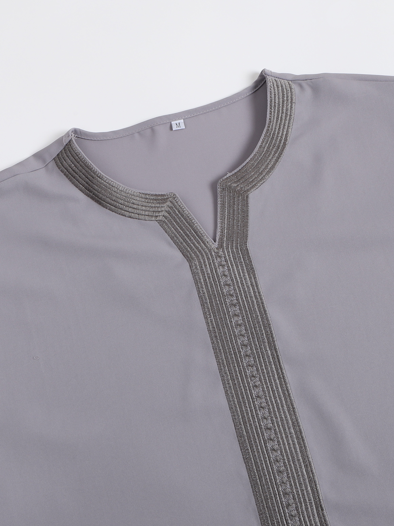 Robe marocaine pour hommes, rayures brodées à la main, ample et respirante, Djellaba Abaya, vêtements musulmans, été 2025