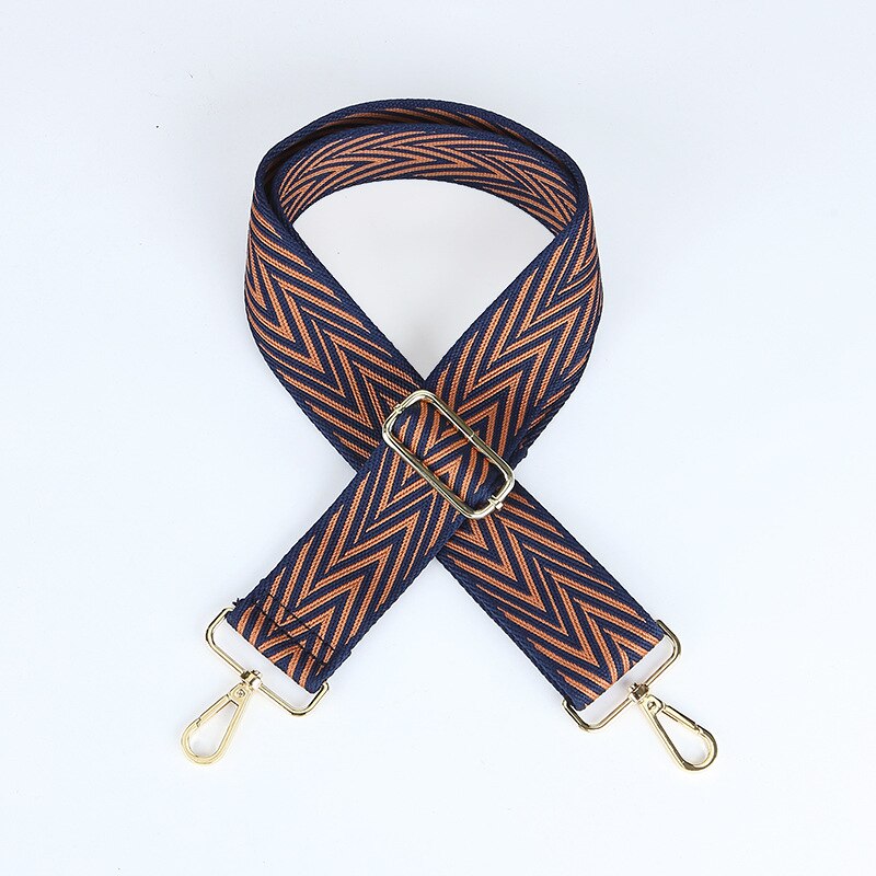 Correa ancha ajustable de 5cm de ancho para mujer, Color Étnico versátil de correa cruzada de mochila, novedad: B / 5cm-metal  black