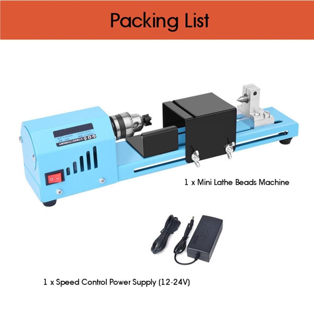 150W DIY Woodworking Wood lathe Mini Lathe Machine Tool Milling machine Grinding Polishing Beads Drill Rotary Tool Lathe Standa