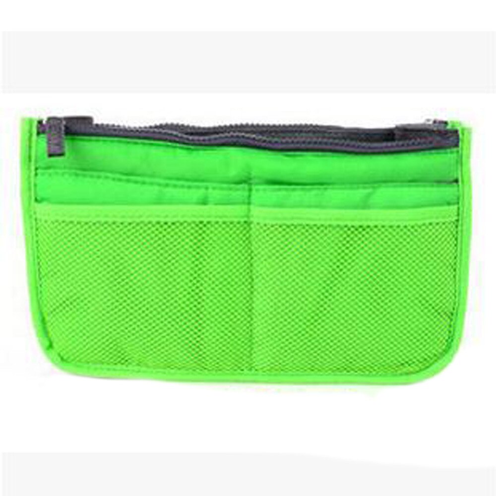 Dropshipping Portatile Multifunzione Make Up Donna di Trucco Dell'organizzatore del Sacchetto di Doppia Cerniera Cosmetici Borsa Da Toilette Kit Da Viaggio Sacchetto di Immagazzinaggio: green