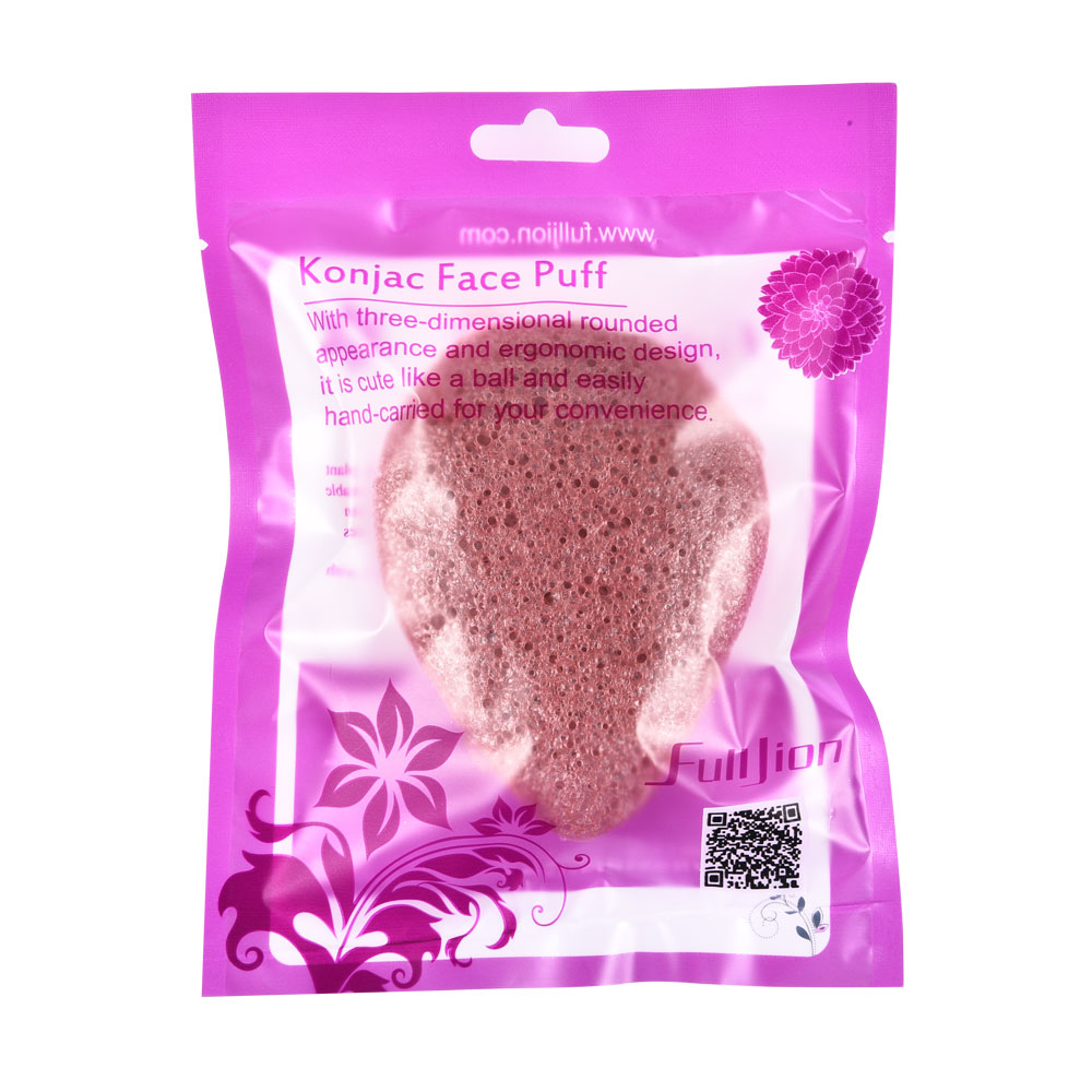 Fulljion 6 Farben Natürliche Konjac Gesichts Puff Gesicht Reinigen Waschen Schwamm Peeling Reinigung Schwamm Puff Gesichts Reiniger Werkzeug: rot mit Paket