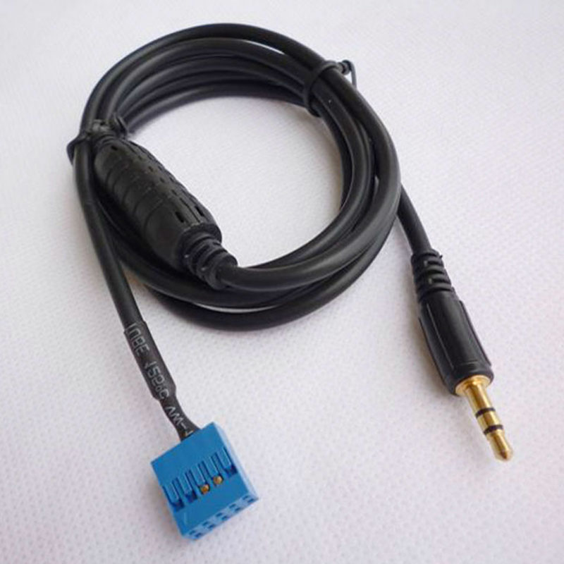 Adaptador de Cable de entrada auxiliar para coche, 1 unidad, 10 pines, interfaz de Radio para BMW E46 1998-2006, Cable auxiliar para automóvil