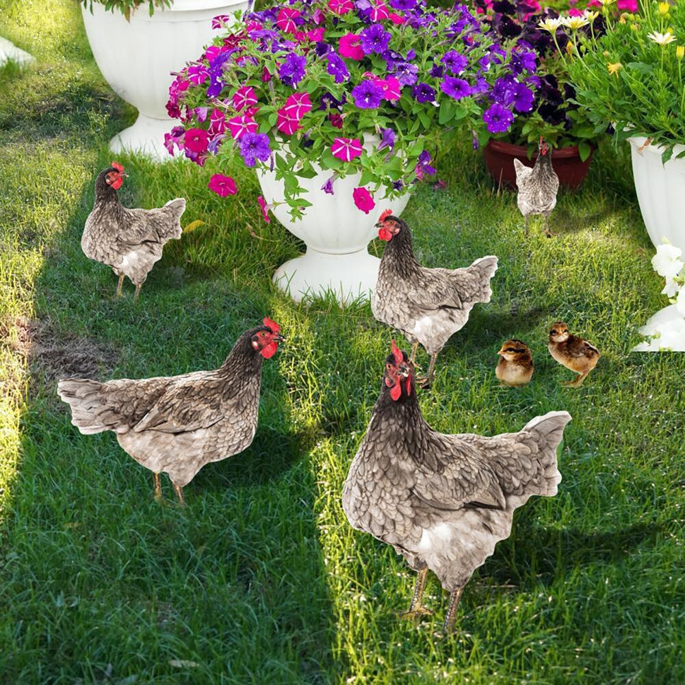 Ornamental Eco-friendly Rooster Decor Garden Statue Chicken for Garden