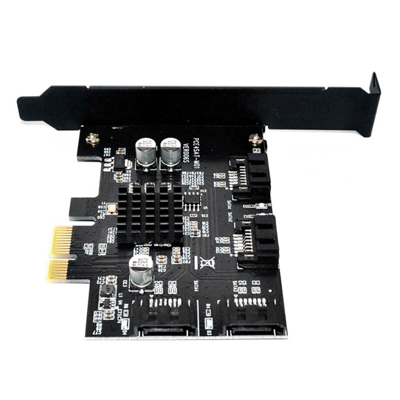 SATA PCI-E4 Ports Expansion Card Sata Controller Card PCI To SATA 3.0 6G Adapter Card Expansion IPFS Hard Disk 88SE9215