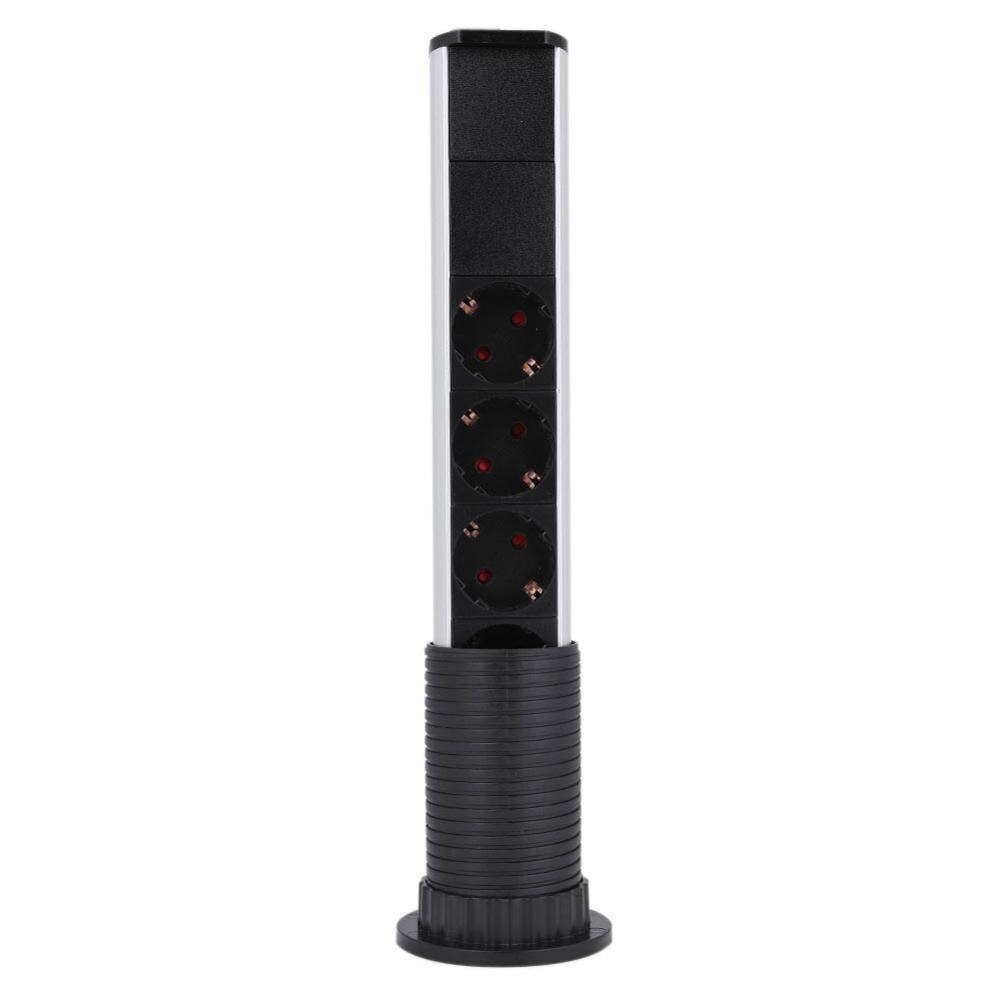 3/4 Holes Up Sockets Electrical Tensile Power Outlet Plug Socket For Worktop Desk Power Port Pull popup Socket USB Table Socket