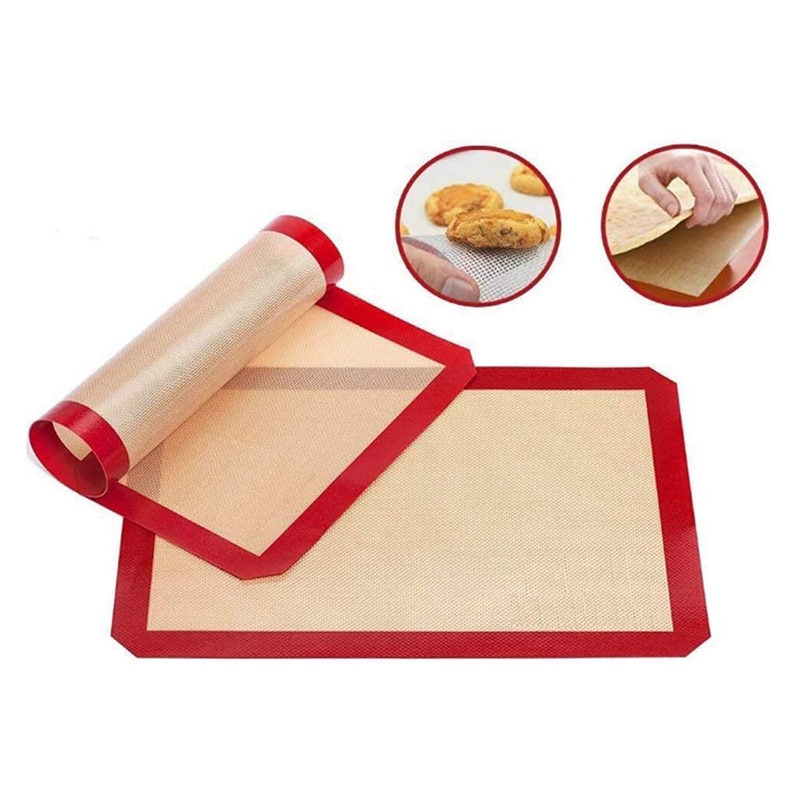 Reusable Silicone Baking Mats Non-Stick BBQ Grill Mat Pad Baking Sheet Oven Mat Picnic Cooking Cookie Tray Barbecue Oven Tools