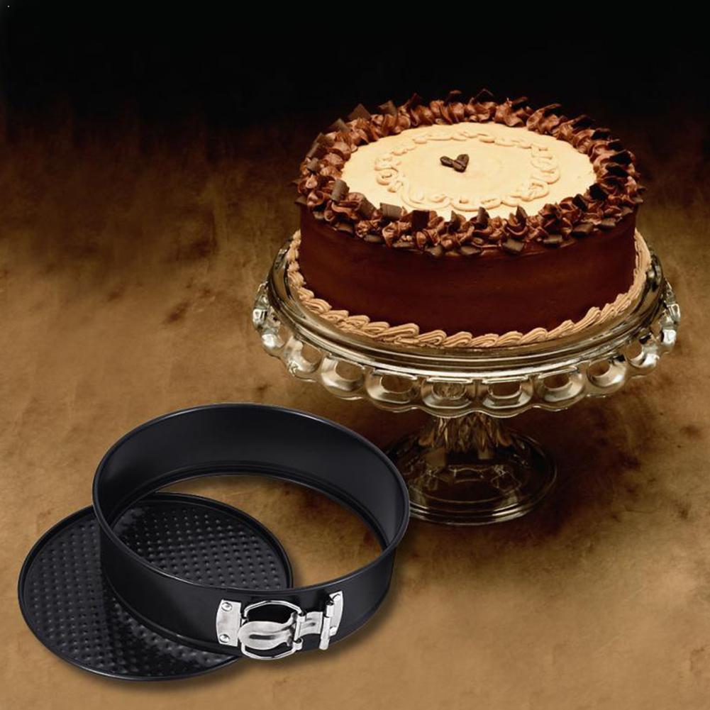 7 Inch Round Baking Dish Non Stick Removable Base Tray Mold Baking Round Kitchen Carbon Bake Pan Tin Steel Dish Bakeware Ca K2G0