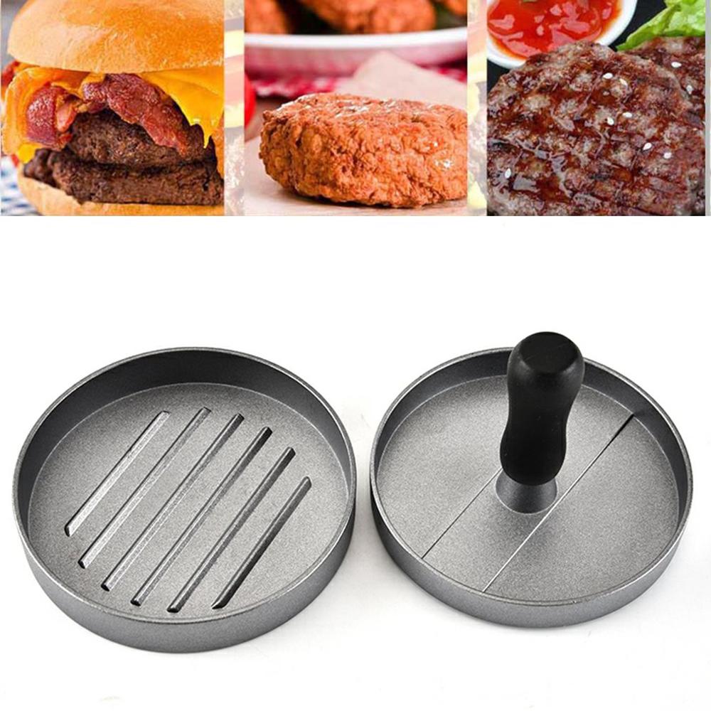 Abs avtakbar burgerpress rund nonstick håndlaget burger kjøtt gjør biff grille burger pai maskin kjøkken kjøtt verktøy