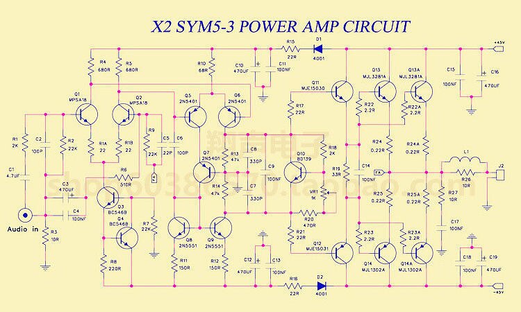 GZLOZONE para klasyczny Symasym 5-3 dyskretny wzmacniacz mocy gołe PCB