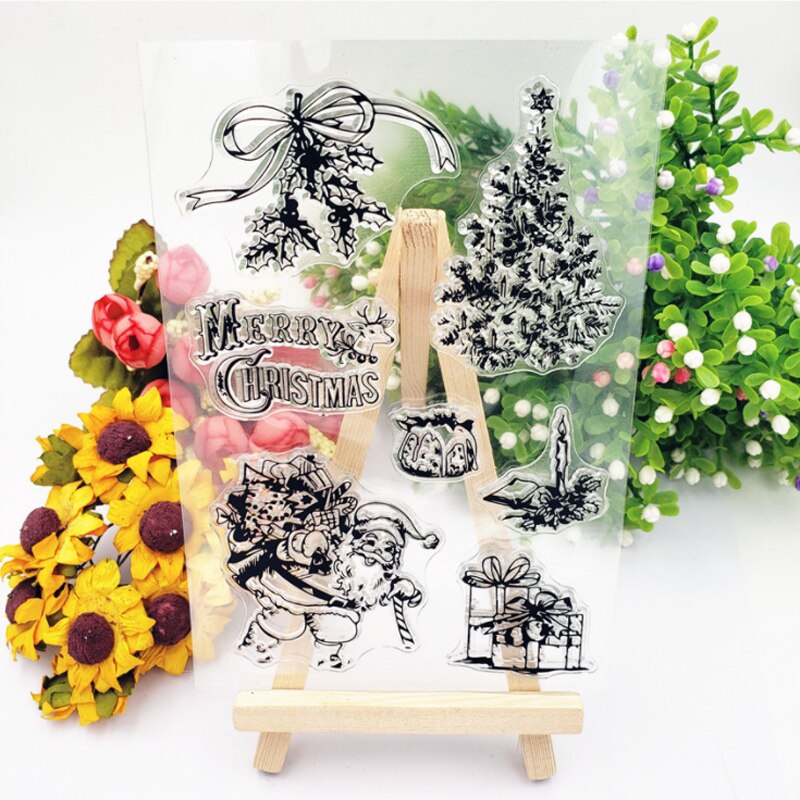 Santa Claus Transparent Silicone Stamp Seal For DIY Scrapbooking Album Decoration Clear Office School Supplies Korean Stationery