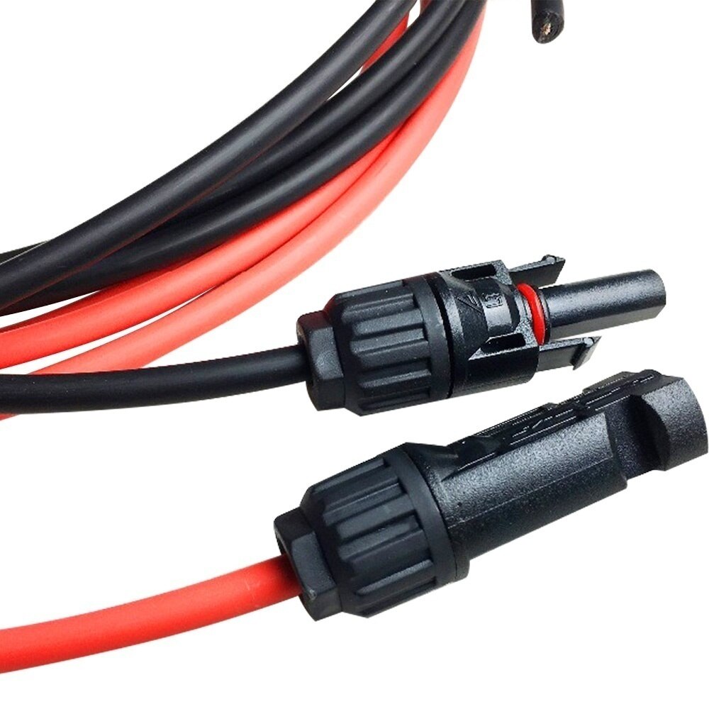 3m 6m 2.5 mm² röd och svart pv dubbel kontaktdon förlängning solkabel 12v solpanel / cel / system / modul diy kit rv / marine / campering