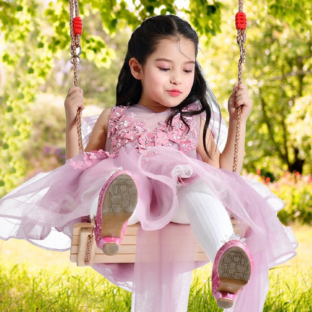 Wooden Tree Swing Seat Indoor Outdoor Rope Wooden Swing Seat For Children Adult Kids