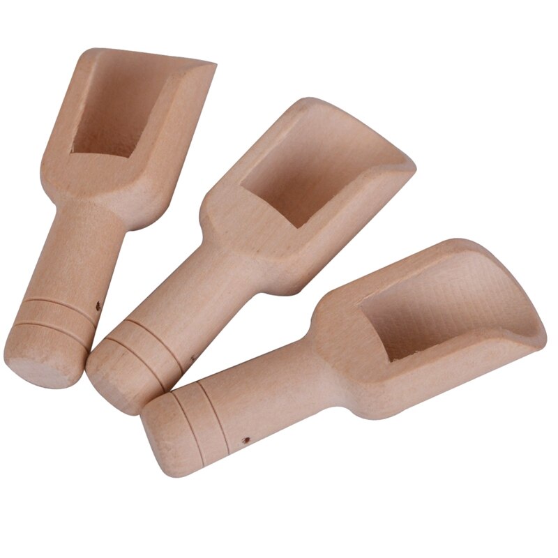 12 Stuks Mini Houten Lepel Mini Bad Zout Lepel Houten Snoep Lepel Waspoeder Lepel Set Baby Lepel