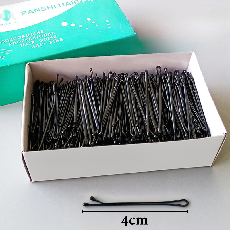 Preto Invisível Bobby Pin, uma linha de grampos de cabelo, Headwear descartável, Metal Waved Hairpins, BB presilhas, Headwear Hairgrips, 30 pcs, 180pcs: S / CINZA