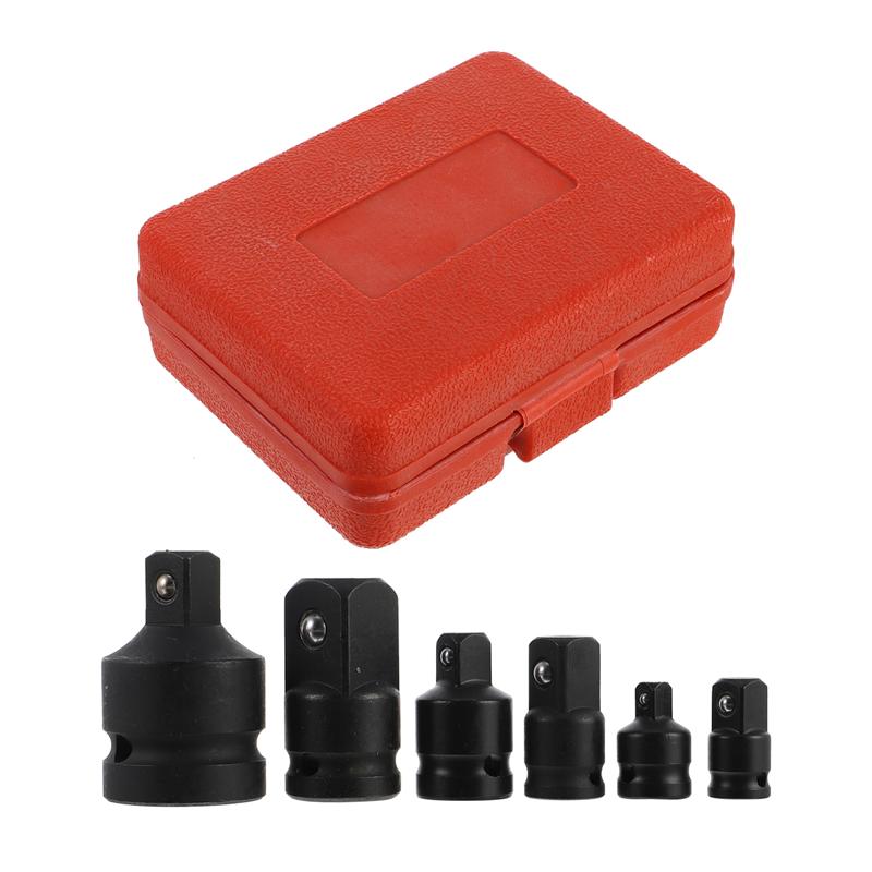 6pcs/Set Impact Socket Adaptor Set Ratchet Drive Increaser Reducer Convertor Set