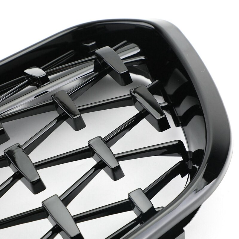 Grille de rein avant, Grille de météore de calandre de diamant de capot avant pour-BMW série 1 F20 F21 LCI noir