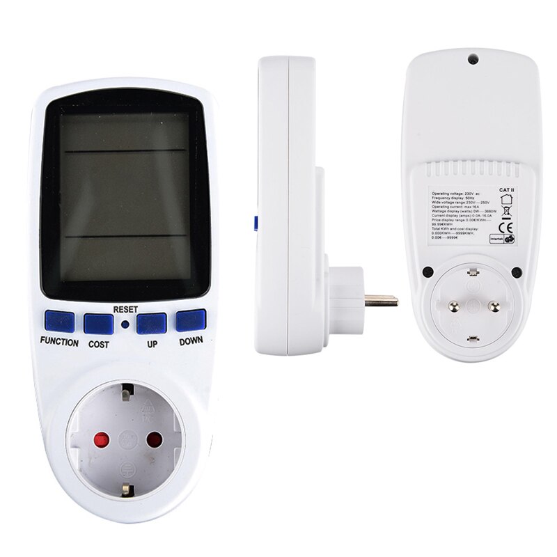 Vermogensmeter digitale wattmeter kwh watt monitor stopcontactanalysator elektrische meetinstrumenten eu br  ac 230v-250v 110v-130v