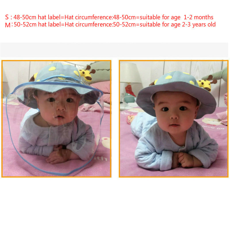 Neonato ragazzo cappello da sole estate bambini bambini secchiello berretto occhio visiera protezione maschera rimovibile anti-saliva copertura parasole Visage