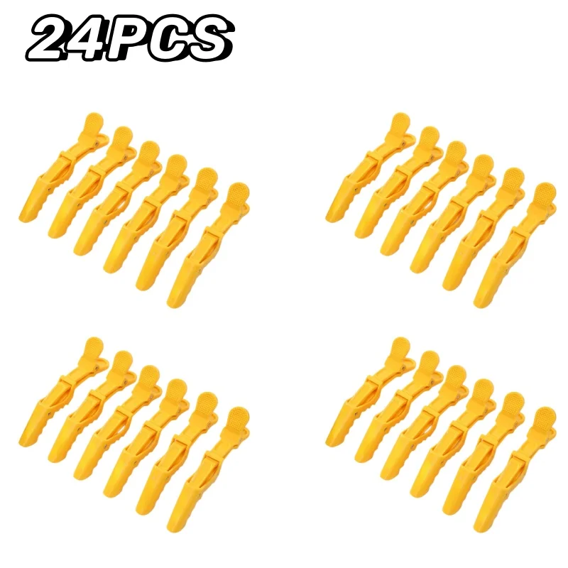 6pcs/Lot Plastic Hair Clip Hairpin Hairdressing Clamps Claw Section Alligator Clips Barber For Styling Salon Accessories: light green