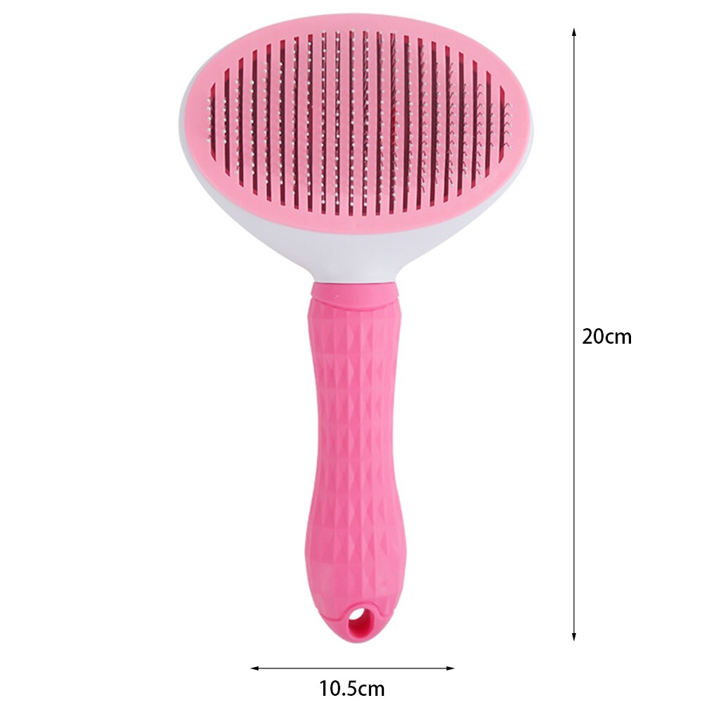 Pet Comb Self Cleaning Slicker Brush Dog Cat Removes Undercoat Tangled Hair Massages Particle Improves Circulation Skin-friendly: Pink 22pin