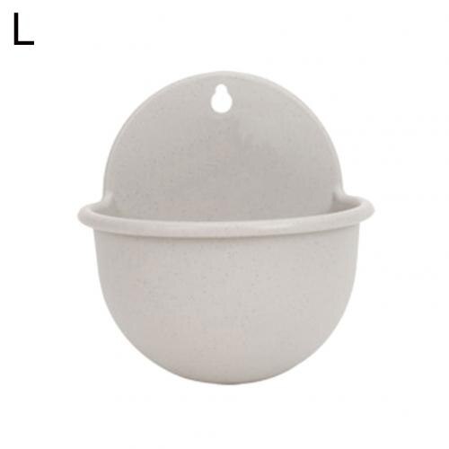 Plastic Flower Pots Planters Wall Mounted Planter Pot Flowerpot Flower Basket Planter Desktop Ornement Home Garden Decoration: Gray L
