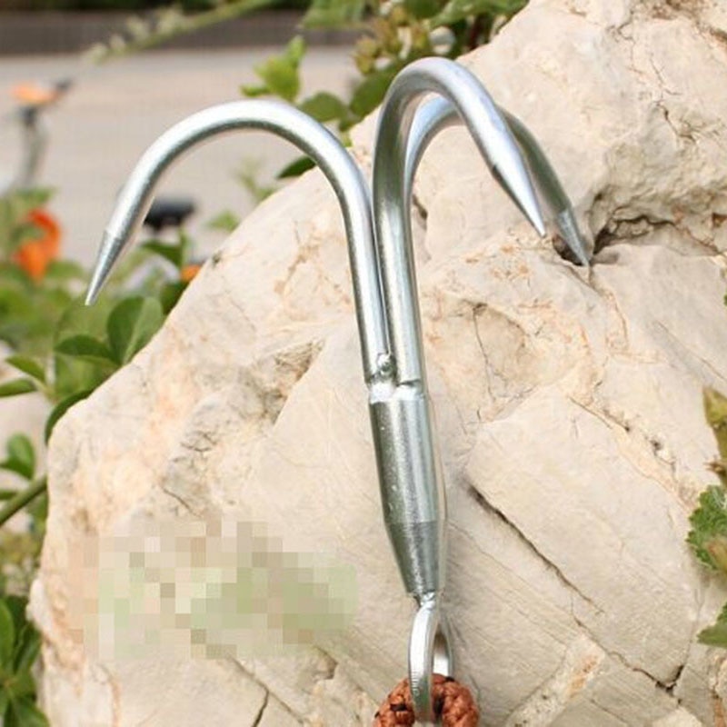 1pc Outdoor Carabiner Climbing Claw Grappling Hook Mountaineering Wild Escape Steel Claw