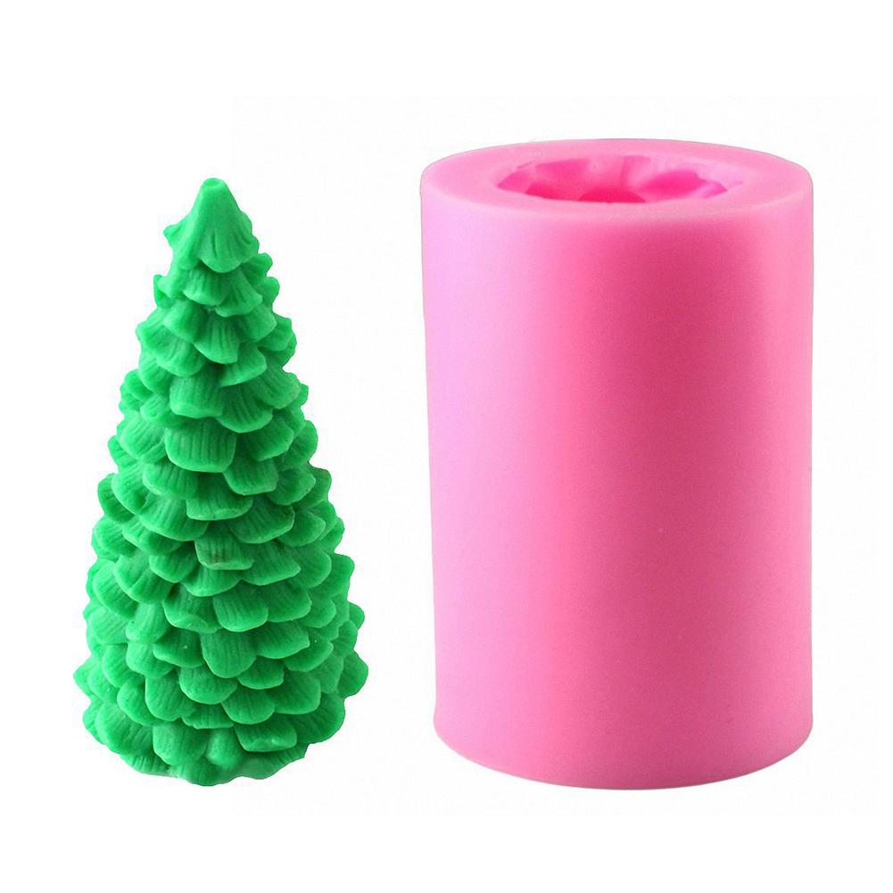 Silicone Mold Christmas Tree Candle Mold For DIY Candle Soap Making Mould Christmas Making Cake Decorating Baking Tool: Default Title
