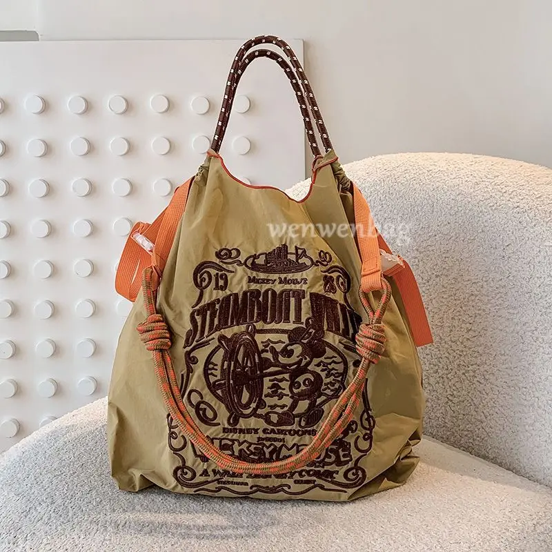 Sac à chaîne boule sac à provisions soleil Smiley brodé en toile de Nylon bandoulière femme fourre-tout sacs pour femmes sacs à main pour femmes 2025: l / Or