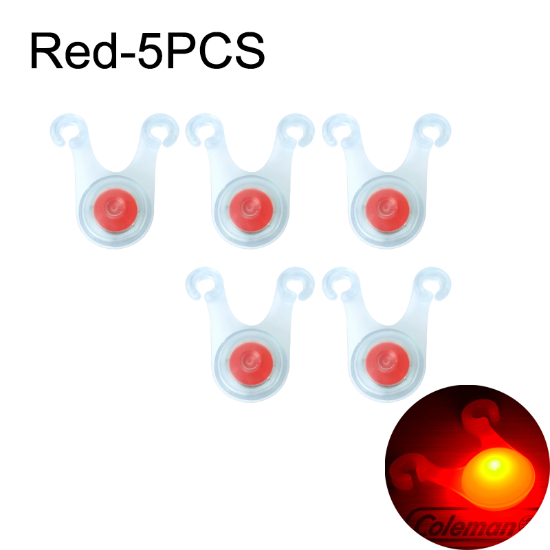 1-20Pcs Outdoor Camping Anti-trip Tent Rope Tip Light Wind Rope Warning Light Tip Light Riding Safety Signal Light Decoration: Red
