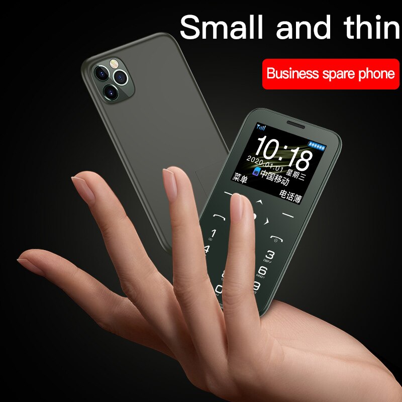 SOYES S7 Mini Card Cellphone 400mAh Ultra-thin Small Cellphone Mini Card Portable Student Mobile Phone Backup Phones