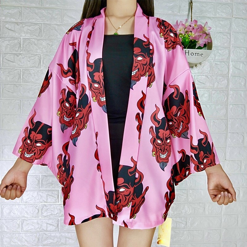 Kimono Women Japanese Kimono Traditional Female Kimono Cardigan Harajuku Streetwear INS Japanese clothes Blouse 10487: 2
