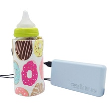 Usb mælkeflaskeisolator bærbar udendørs termostat baby plejedæksel varmere varmepose spædbarn fodring flaske poser