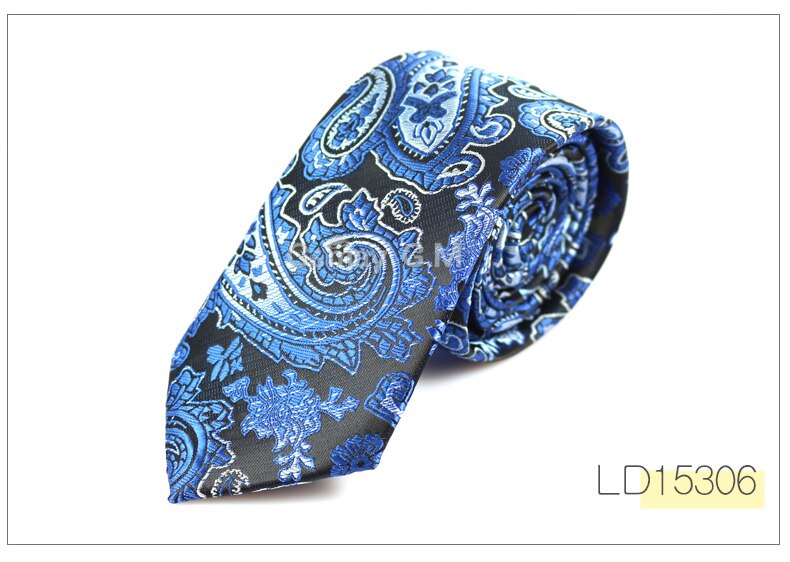 Herre slips smalt slips 6cm klassisk paisley slips til mænd formel business bryllup jakkesæt halstøj jacquard vævede slips: Ld15306