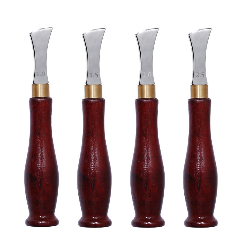 Lederen Boog Rand Sector Ondiepe Groef Randen Koud En Warm Druk Lijn Punch Inbedding Draad Leathercraft Gereedschap 1.0-2.5mm