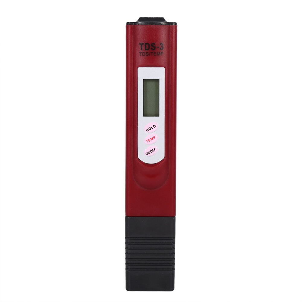 Testeur de filtre numérique TDS mesurant la pureté de la de l'eau, outil de Test 0-9990 PPM LCD stylo de Test de température: red