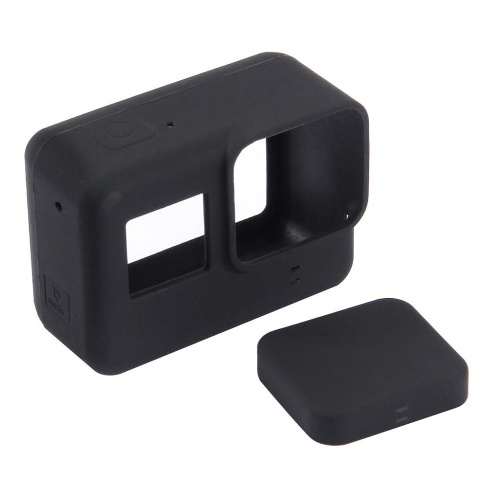 PULUZ Camera Silicone Protective Case with Lens Cover for Gopro Hero 5 Black