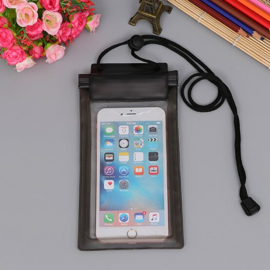 LISM 2-Pieces of Waterproof Pvc Bag Mobile Phone Large Protective CoverSwimming Diving Case: Black Color