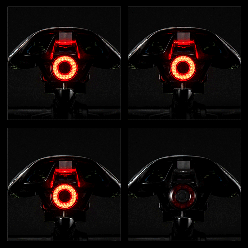 ROCKBROS-luz trasera inteligente para bicicleta, con sensor de freno, resistente al agua IPx6, Q5