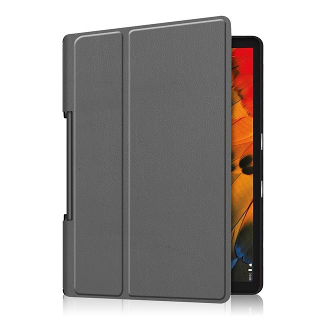 IBuyiWin magnetyczna skóra poliuretanowa etui na lenovo Yoga zakładka 5 YT-X705F 10.1 cala Tablet Funda Capa pokrywa do jogi Smart Tab + Film + długopis: gray