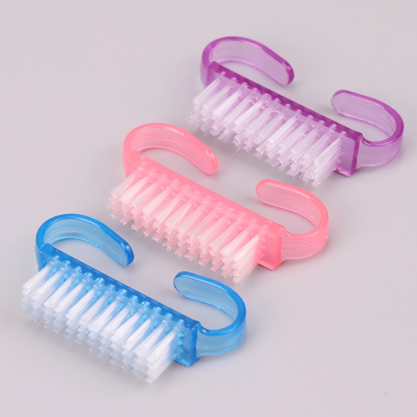1PC Nail Cleaning Clean Brush Tool File Manicure Pedicure Soft Remove Dust Small Angle Clear Tools for Nail Care