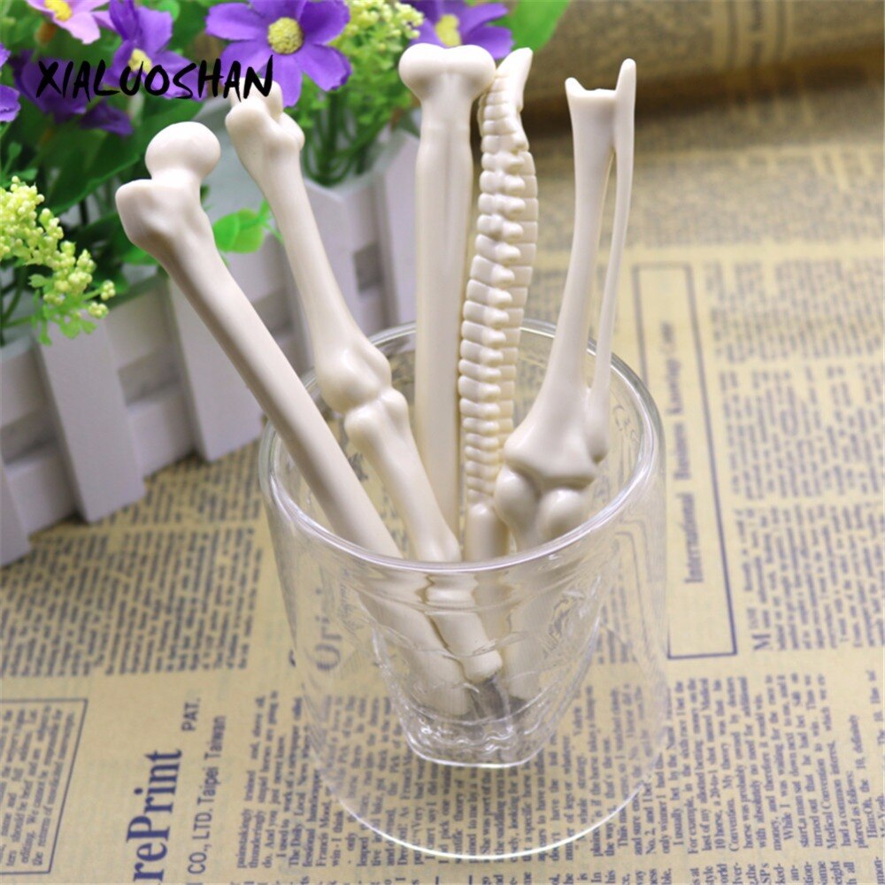 5 stk knogleform kuglepenne nyhed tegneserie kuglepen skrivepunkt 0.7mm kawaii sjove papirvarer kontor skoleartikler