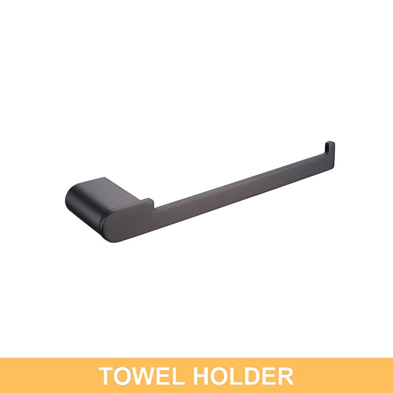 Bathroom Accessories 304 Stainless Steel Towel Rack Shelf Metal Gray Color Toilet Paper Holder Robe Hooks Cloth Hanger: Towel Ring