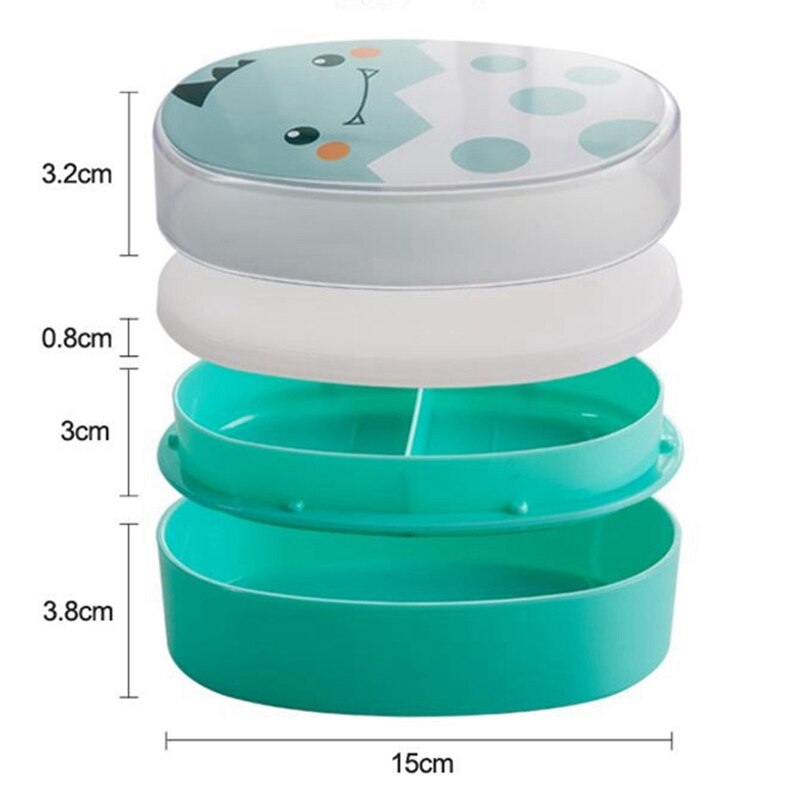 700Ml Cartoon Healthy Lunch Box Cute Kids Microwave Oven Children Bento Boxes Lunchbox Black