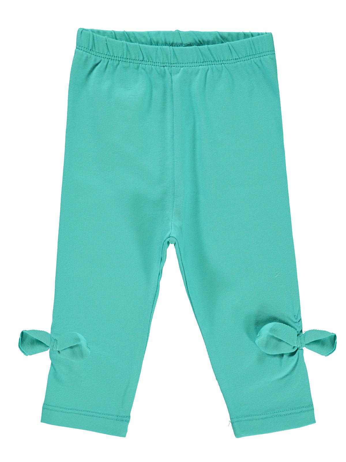 Primavera Outono Novos Meninos e Meninas Do Bebê de Algodão Confortável Kujju Baby Girl-Side Plissada Longa Leggings 6-18 9,9-12 meses: Mint Green / 18 m