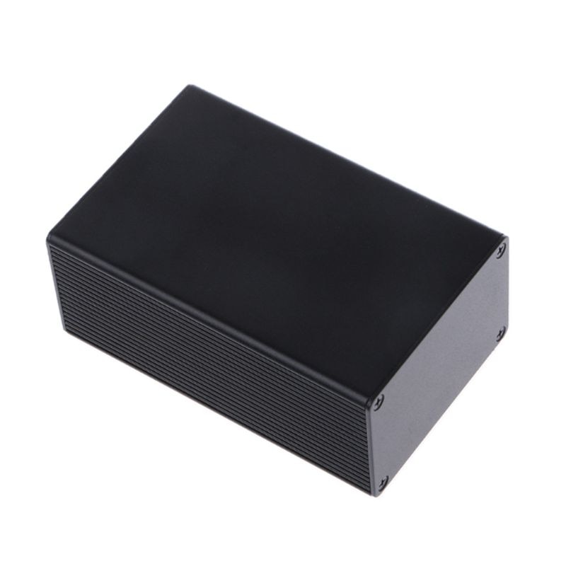 Sort 100 x 76 x 35mm korrosionsbestandig aluminium split krop aluminium kasse kabinet sag elektronisk diy