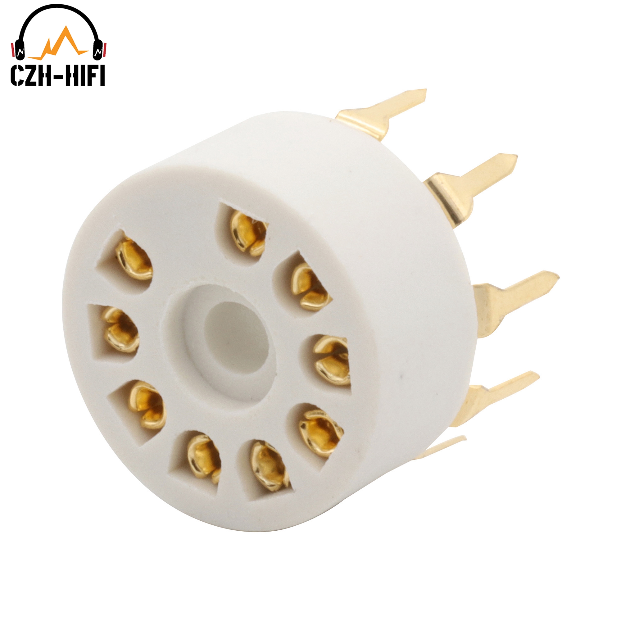 10 stks 9pin B9A Buis Socket Plastic Ventiel Basis voor 12AX7 12AT7 12AU7 EL84 6N1 6570 6922 6DJ8 6N1 ECC83 ECC82 Versterker PCB Mount