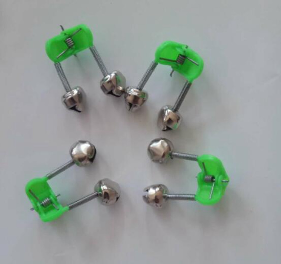YINGTOUMAN 1 stks/partij Vissen Bel Vissen Alarm Bell Licht Metalen Plastic Materiaal Diameter 16 mm Green Visgerei